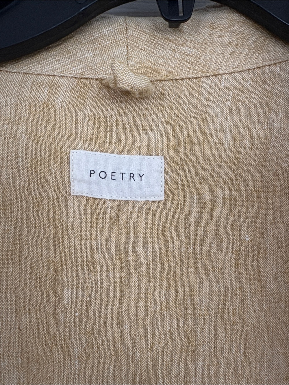 Poetry Linen Cotton Golden Yellow Open Jacket pockets Womens Plus Size 18 NWOT - Picture 2 of 7
